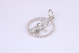 17 mm Round St Christopher, Made From Solid Cast Silver
