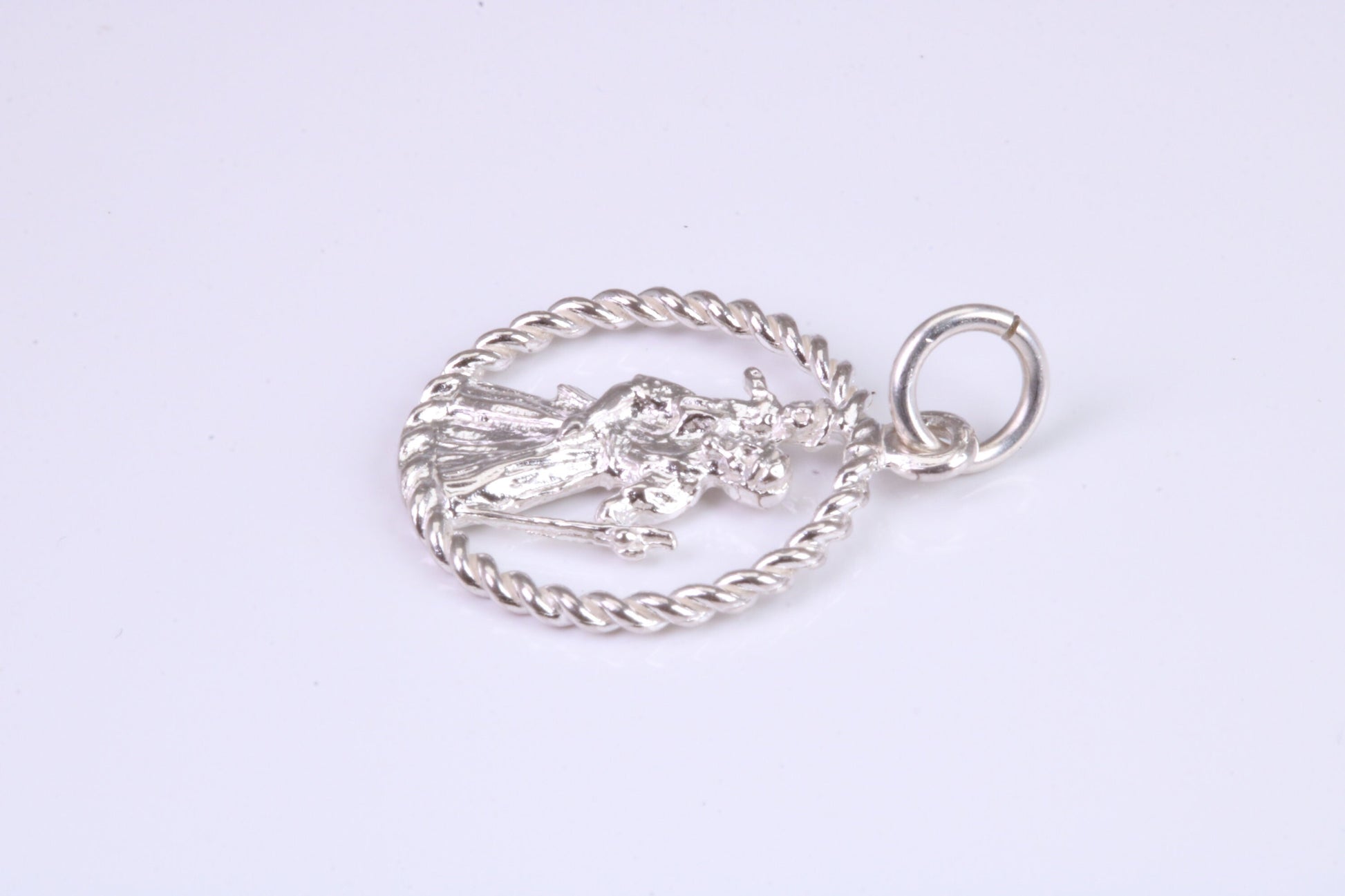 17 mm Round St Christopher, Made From Solid Cast Silver