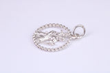 17 mm Round St Christopher, Made From Solid Cast Silver
