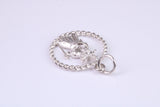 17 mm Round St Christopher, Made From Solid Cast Silver
