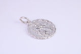 17 mm Round St Christopher, Made From Solid Cast Silver