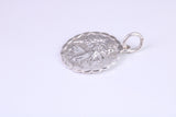 17 mm Round St Christopher, Made From Solid Cast Silver