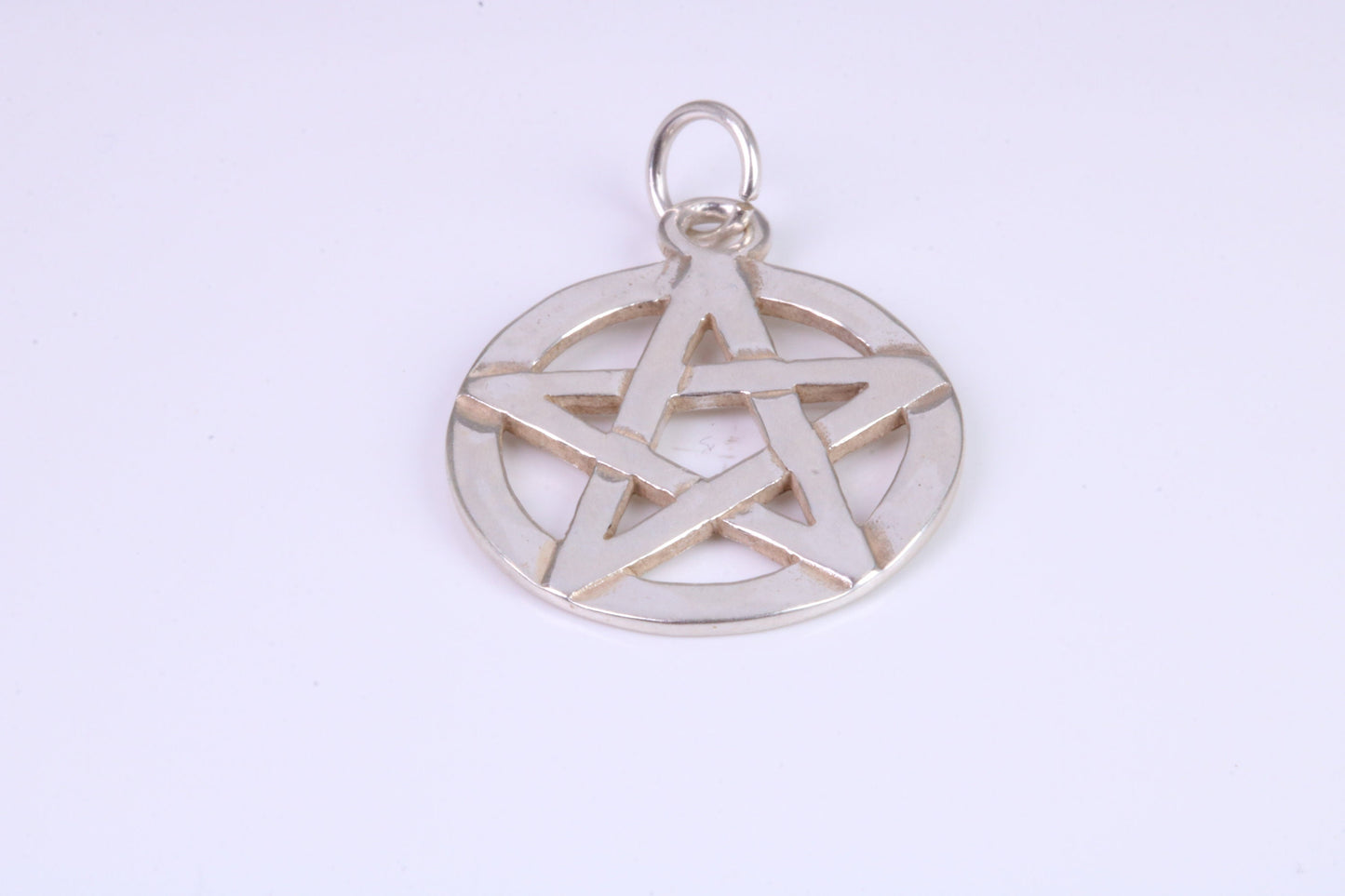 19 mm Round Star of David Pendant, Made From Solid Cast Silver