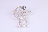 Archer Pendant, Made From Solid Cast Silver and set with Diamond White Cubic Zirconia