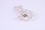 Archer Pendant, Made From Solid Cast Silver and set with Diamond White Cubic Zirconia