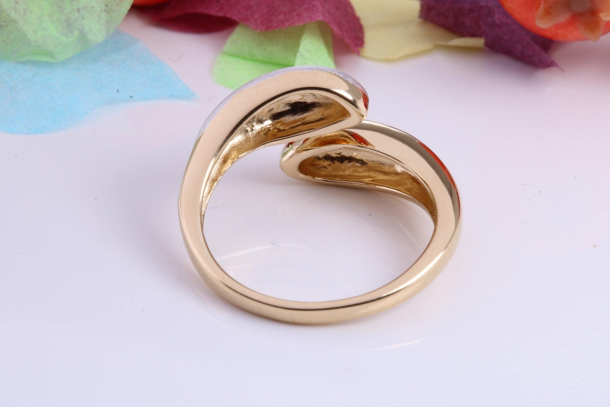 Crossover Dress Ring, Made from solid Silver, Two Tone Finished