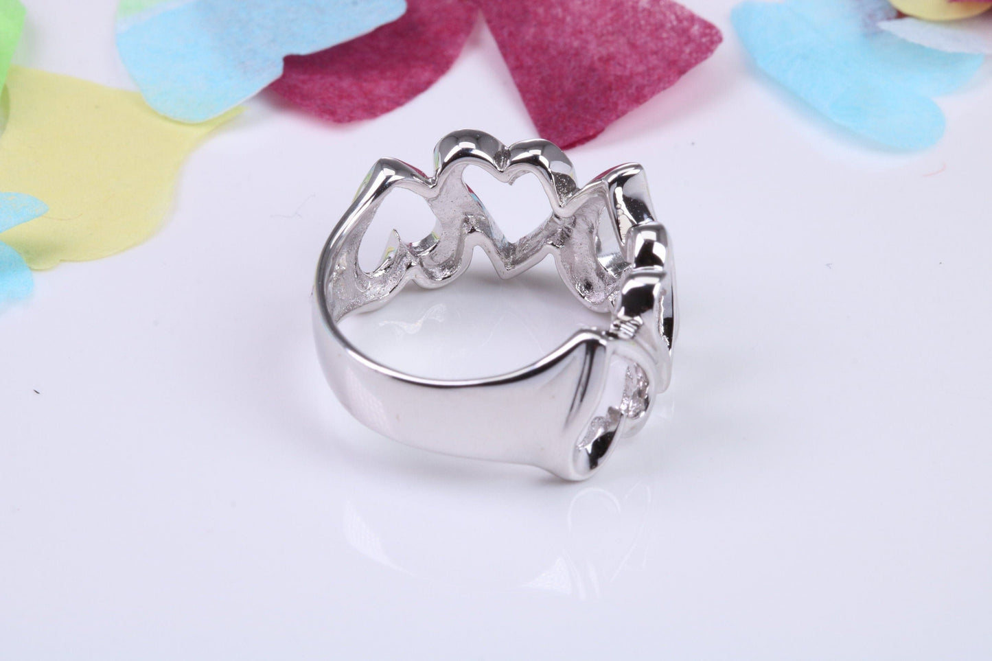 Love Hearts Very Dressy Ring, Made From Solid Sterling Silver