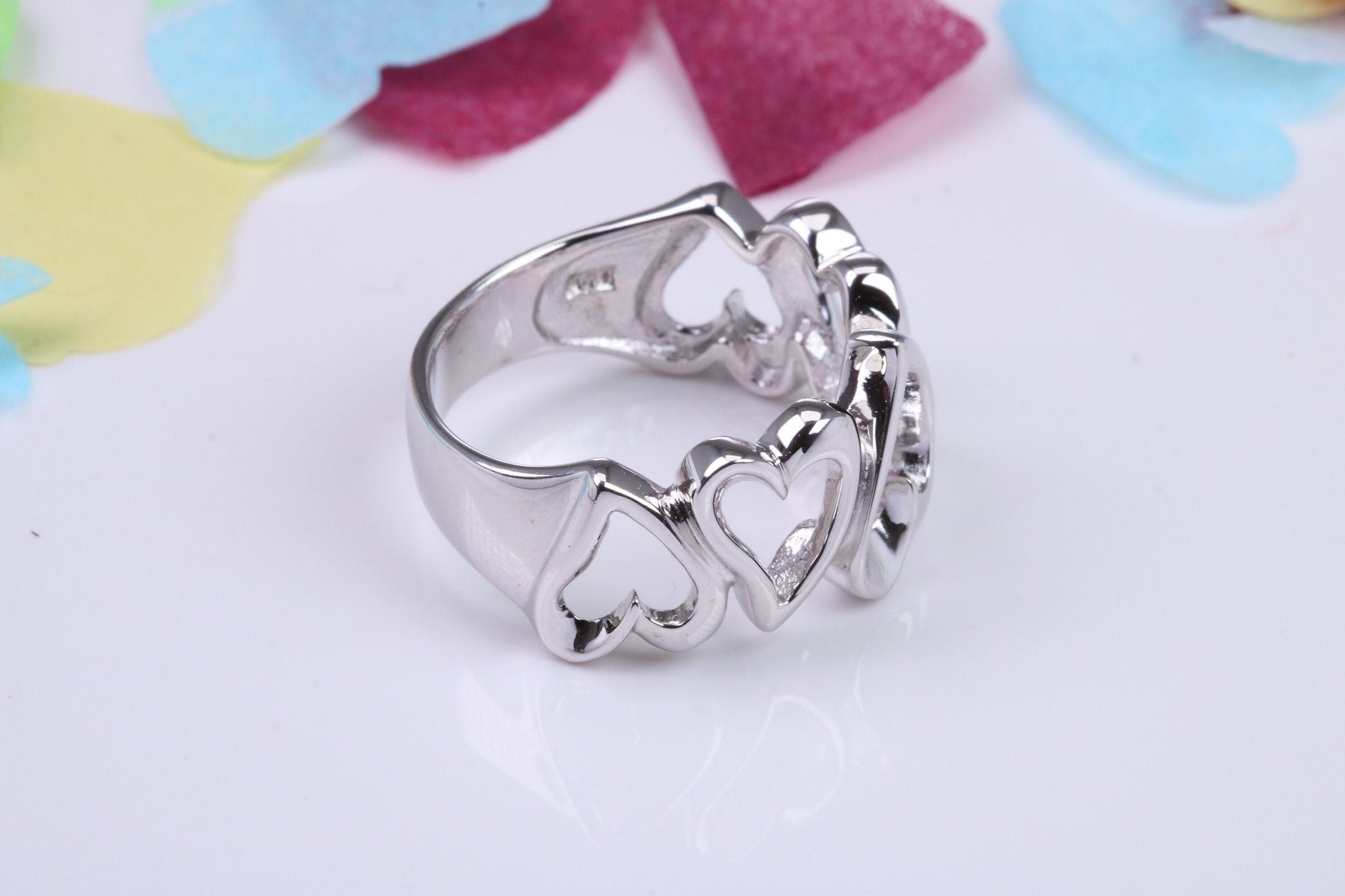 Love Hearts Very Dressy Ring, Made From Solid Sterling Silver