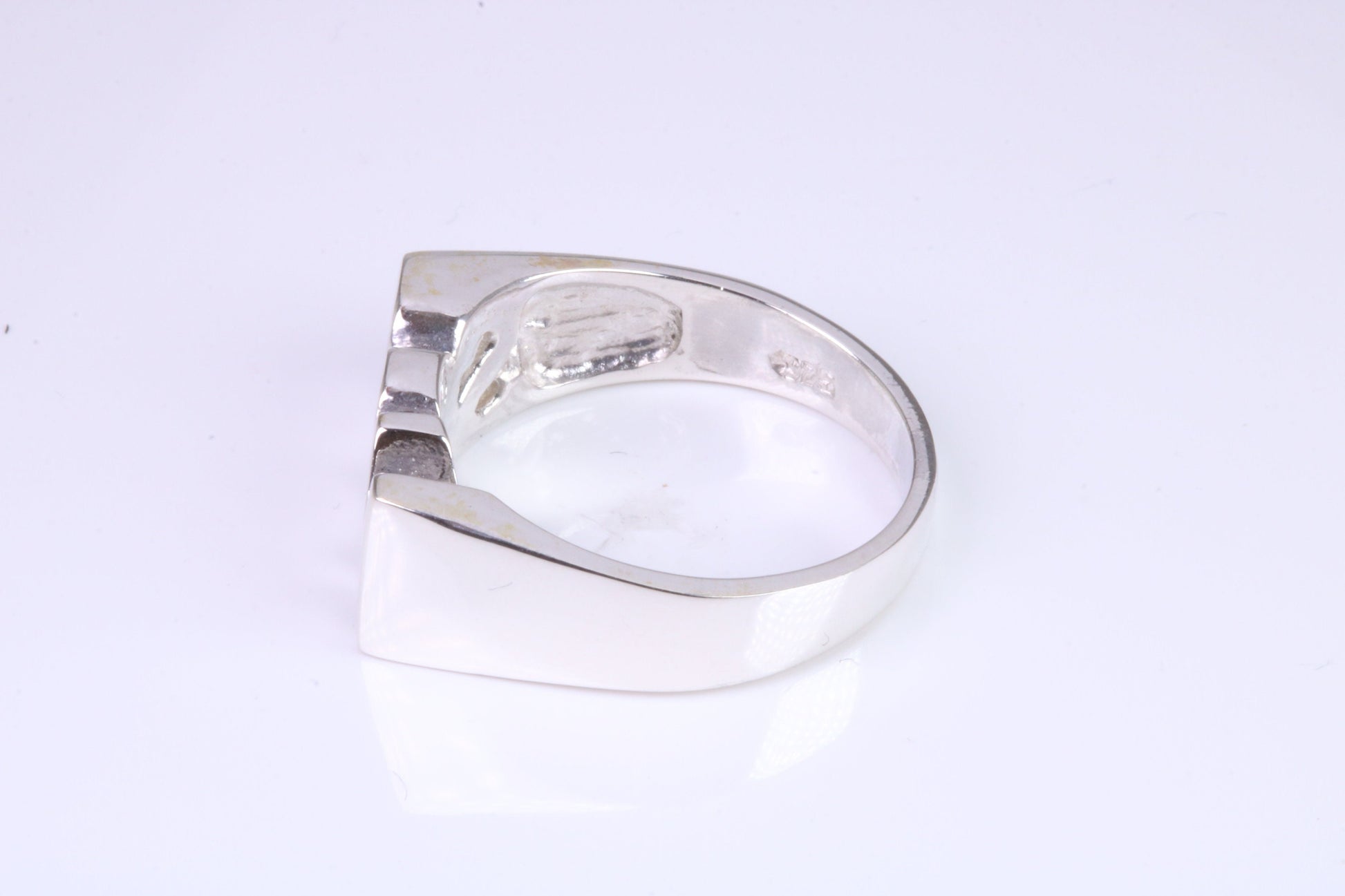 Chunky Son ring, solid silver, suitable for ladies or gents. Available in silver, yellow gold, white gold and platinum