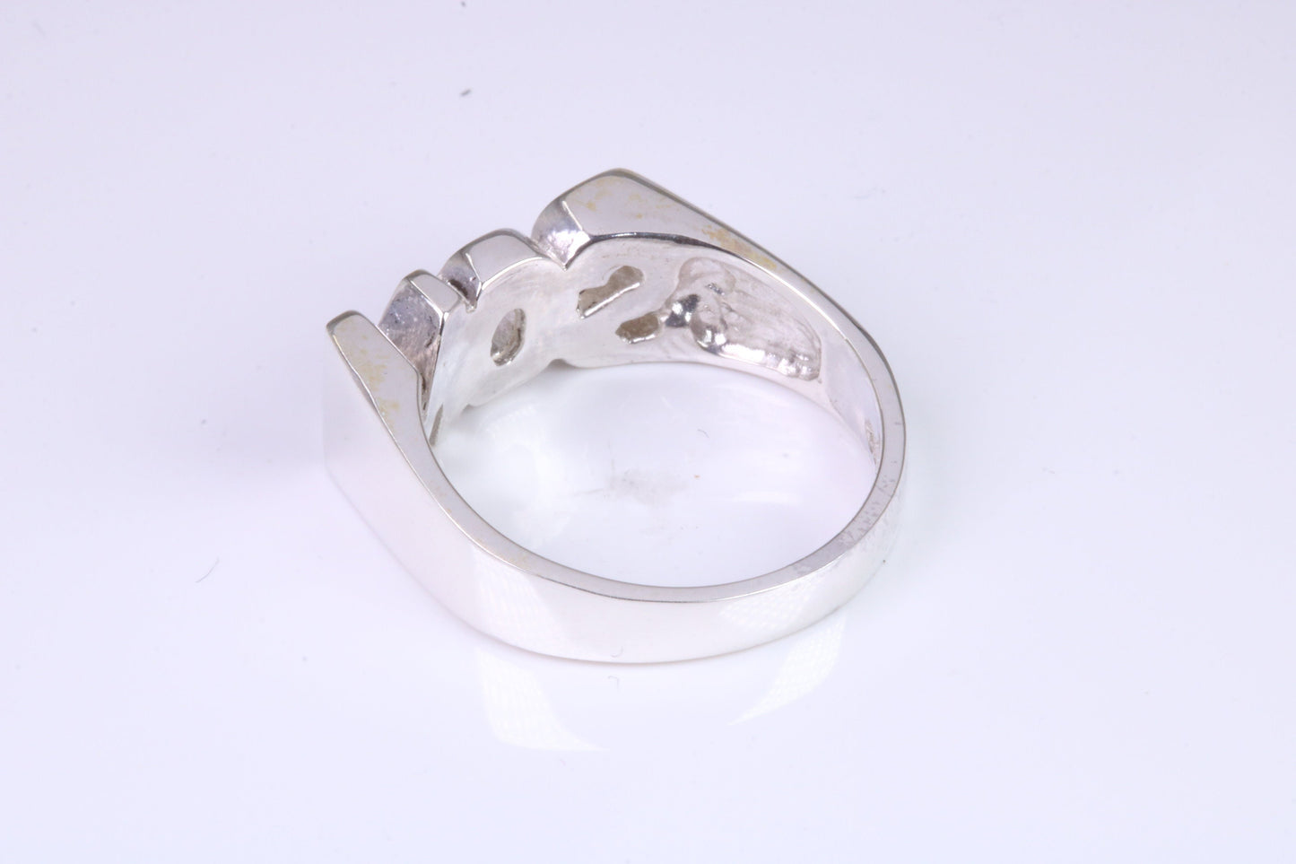 Chunky Son ring, solid silver, suitable for ladies or gents. Available in silver, yellow gold, white gold and platinum