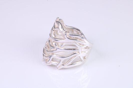 Tree Branch ring, solid silver with high polished finish, Abstract ring made from solid cast Silver