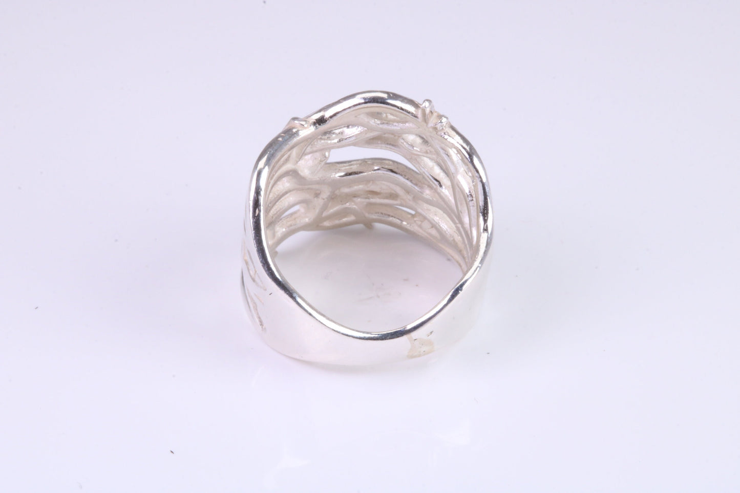 Tree Branch ring, solid silver with high polished finish, Abstract ring made from solid cast Silver