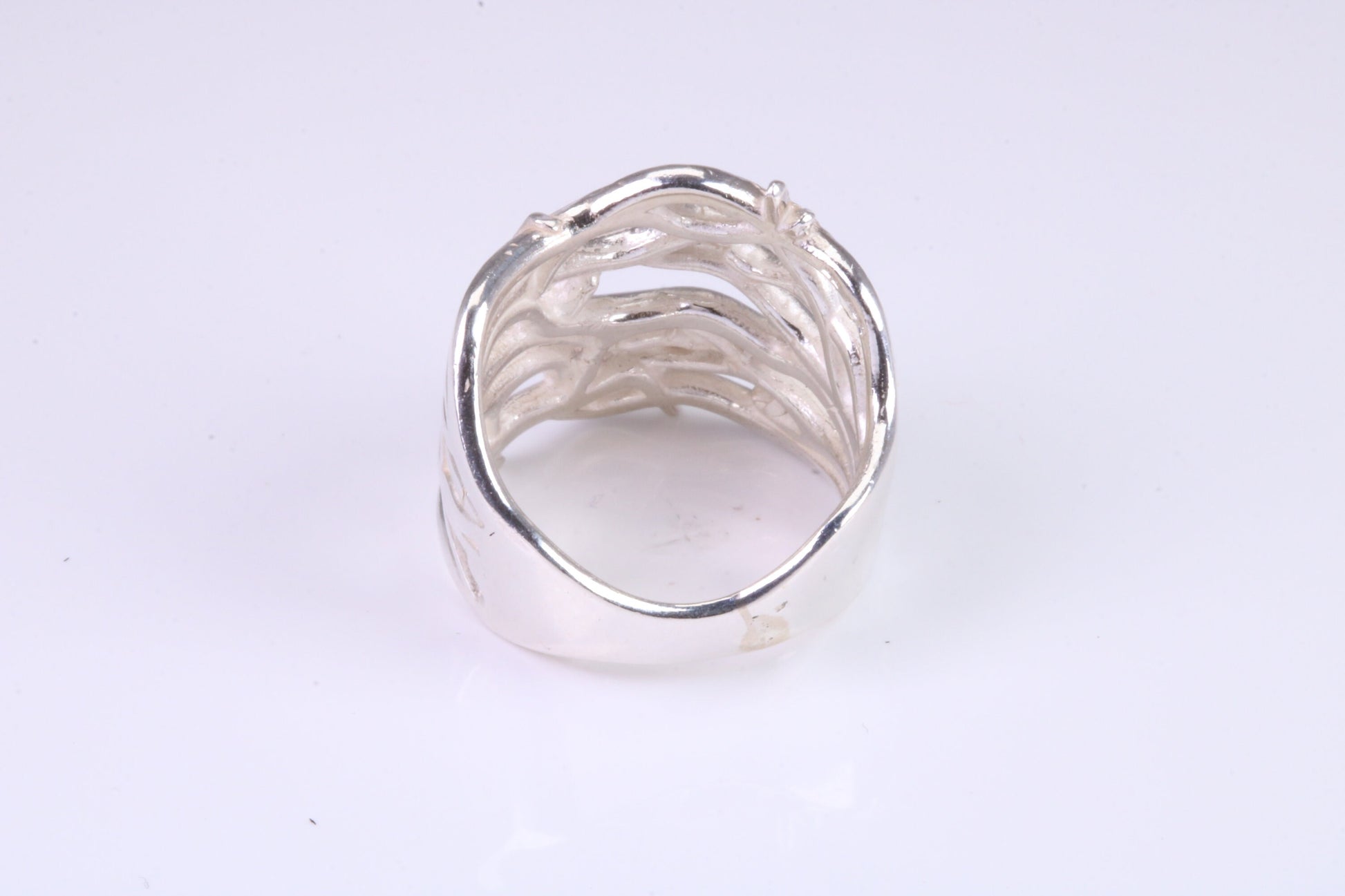 Tree Branch ring, solid silver with high polished finish, Abstract ring made from solid cast Silver