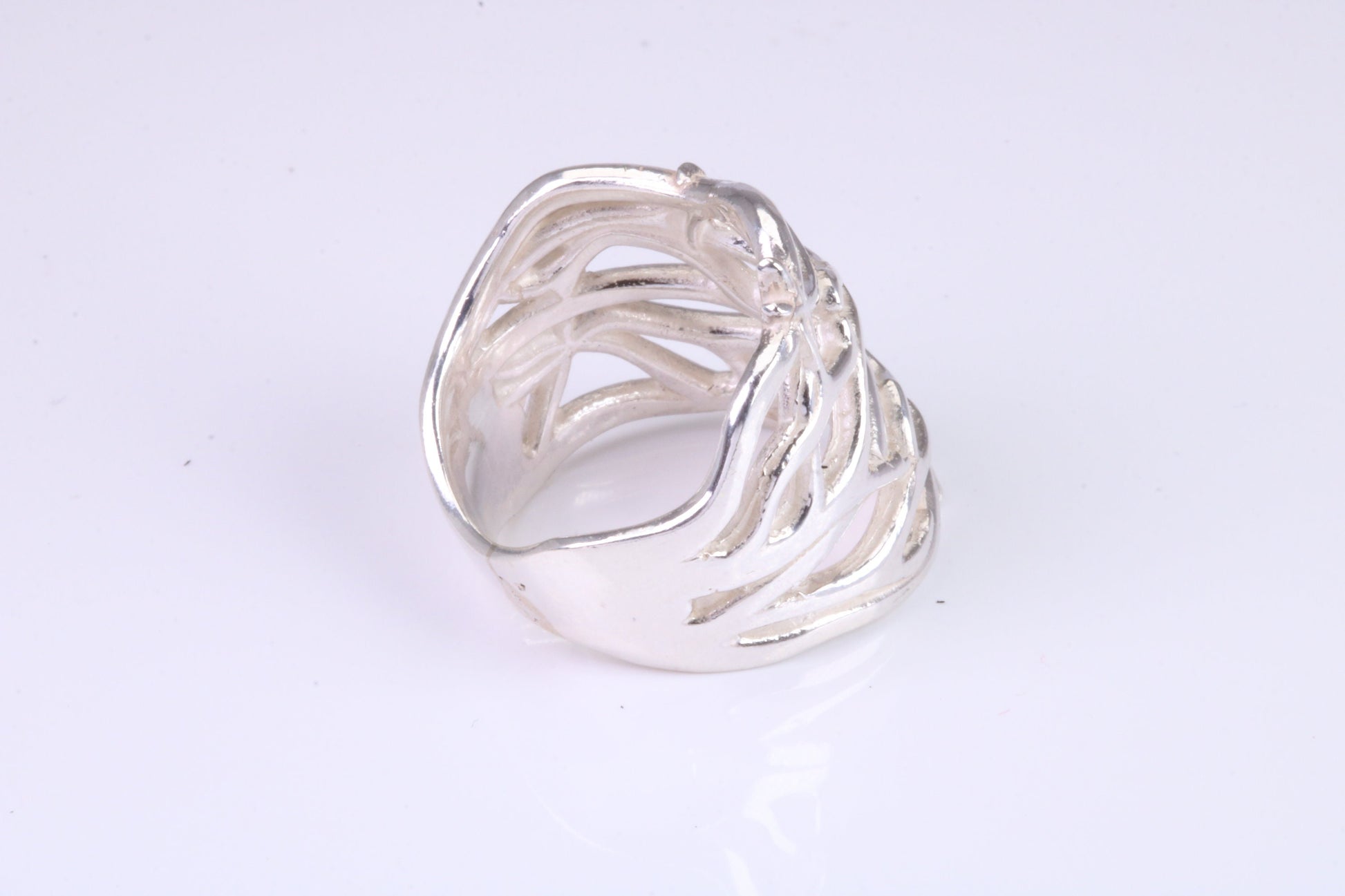 Tree Branch ring, solid silver with high polished finish, Abstract ring made from solid cast Silver