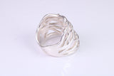 Tree Branch ring, solid silver with high polished finish, Abstract ring made from solid cast Silver