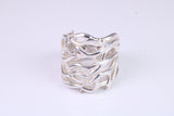 Tree Branch ring, solid silver with high polished finish, Abstract ring made from solid cast Silver