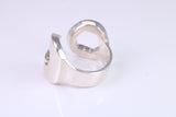 Very large and very very heavy Spanner ring, made from solid cast silver, British hallmarked