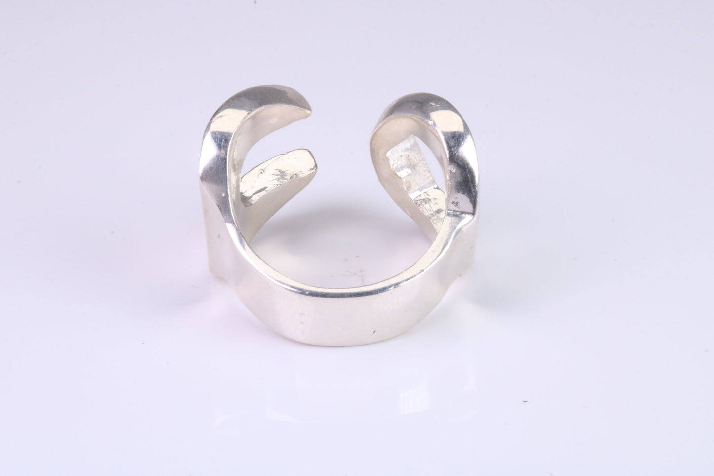 Very large and very very heavy Spanner ring, made from solid cast silver, British hallmarked