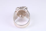 Very large and heavy Dog head ring, made from solid cast silver, British Hallmarked