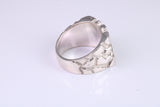 Large Abstract ring, solid cast silver with high polished finish, British Hallmarked