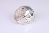 Large and heavy Skull ring, made from solid cast silver, British Hallmarked