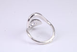 Large Abstract ring, made from solid cast silver, very smooth and fluid lines with high polished finish