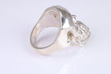 Very large and very heavy Skull ring, made from solid cast silver, British Hallmarked