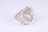 Very very large Angel Wings ring, made from solid cast silver, British Hallmarked