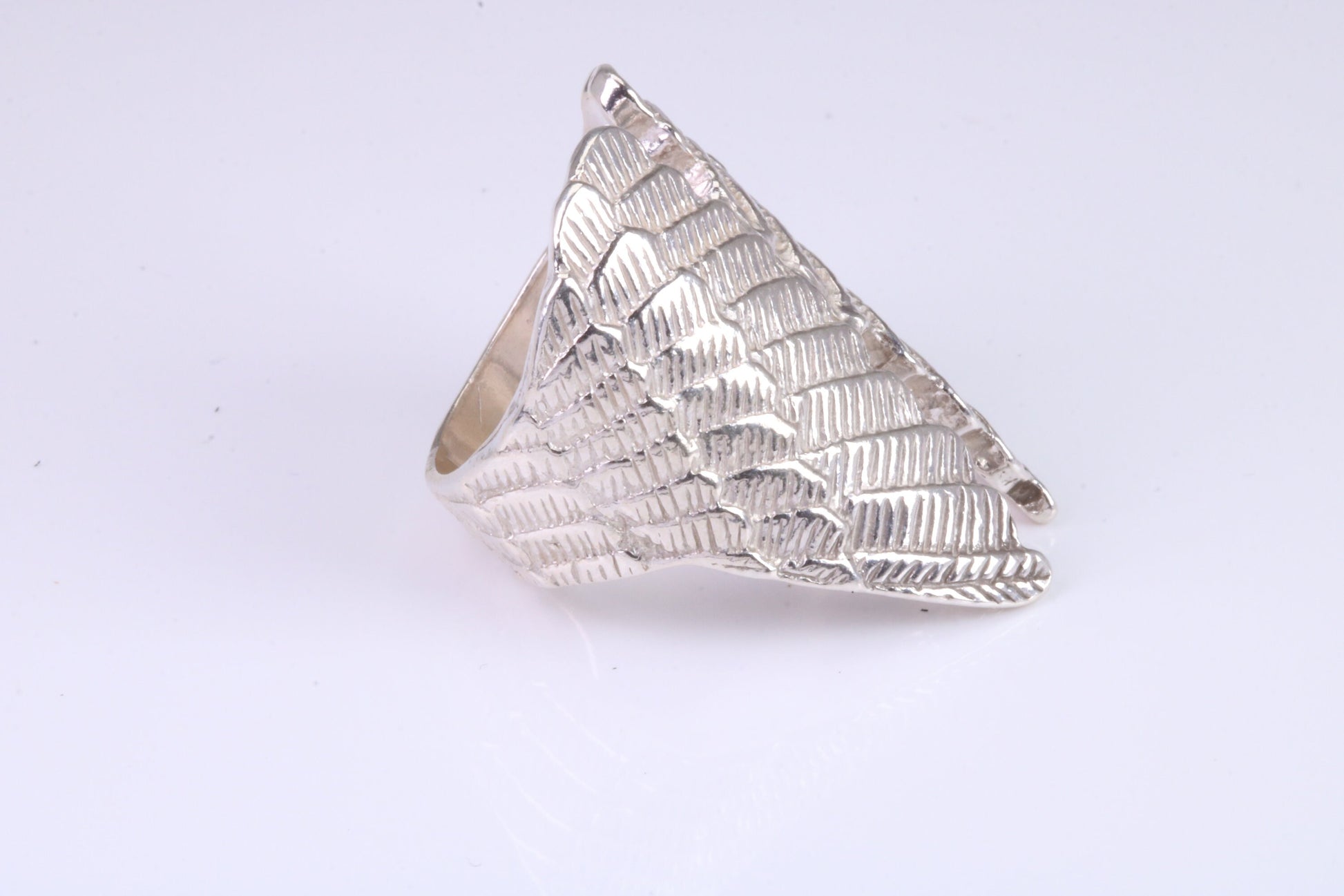 Very very large Angel Wings ring, made from solid cast silver, British Hallmarked