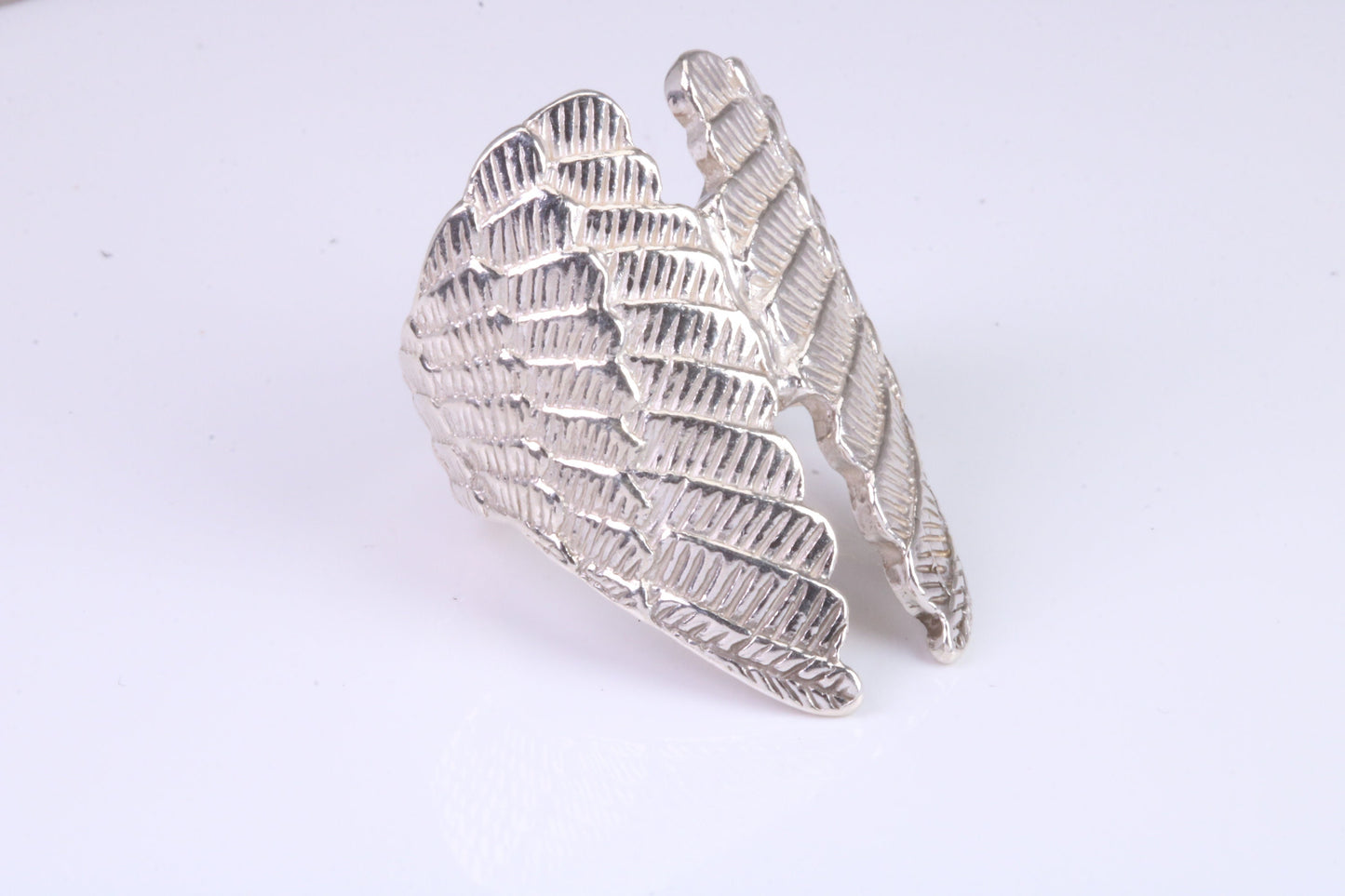 Very very large Angel Wings ring, made from solid cast silver, British Hallmarked