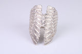 Very very large Angel Wings ring, made from solid cast silver, British Hallmarked