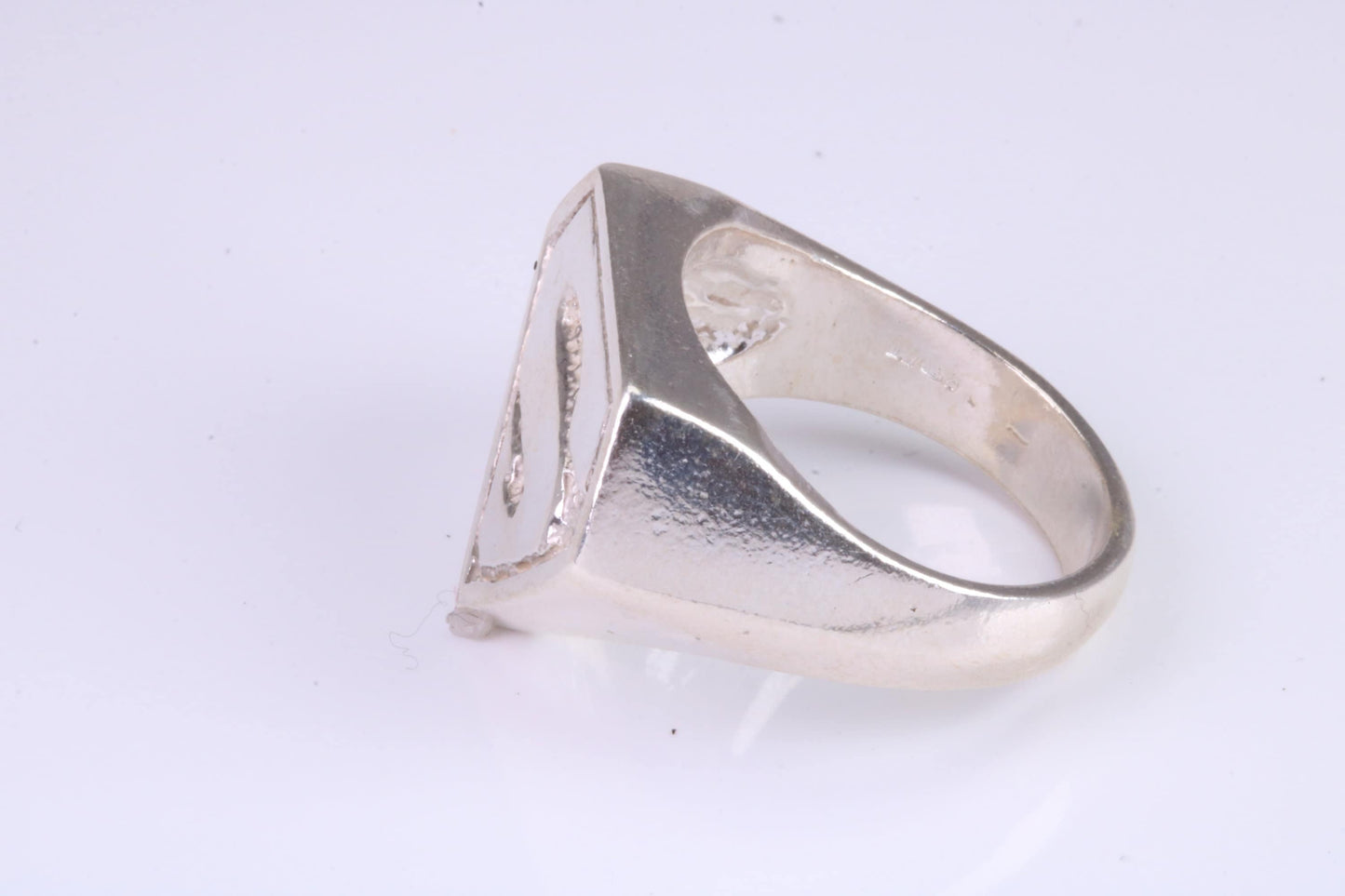 Large heavy and chunky Film Character ring, made from solid cast silver, British Hallmarked