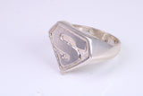 Large heavy and chunky Film Character ring, made from solid cast silver, British Hallmarked