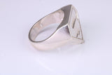 Large heavy and chunky Film Character ring, made from solid cast silver, British Hallmarked