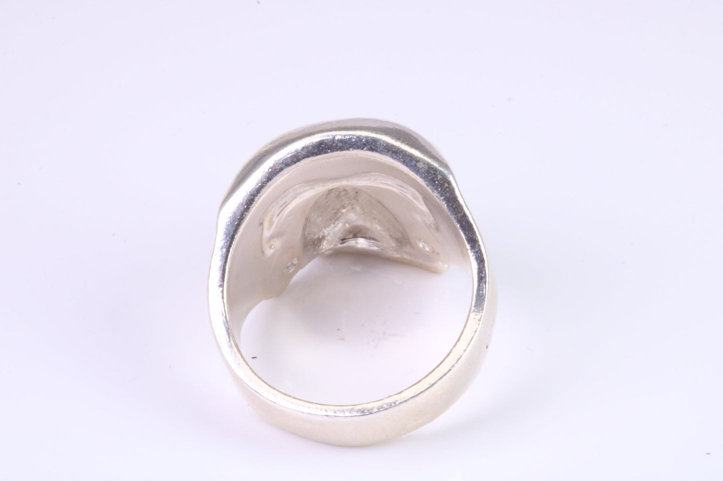 Large and heavy Skull ring, made from solid cast silver, British Hallmarked