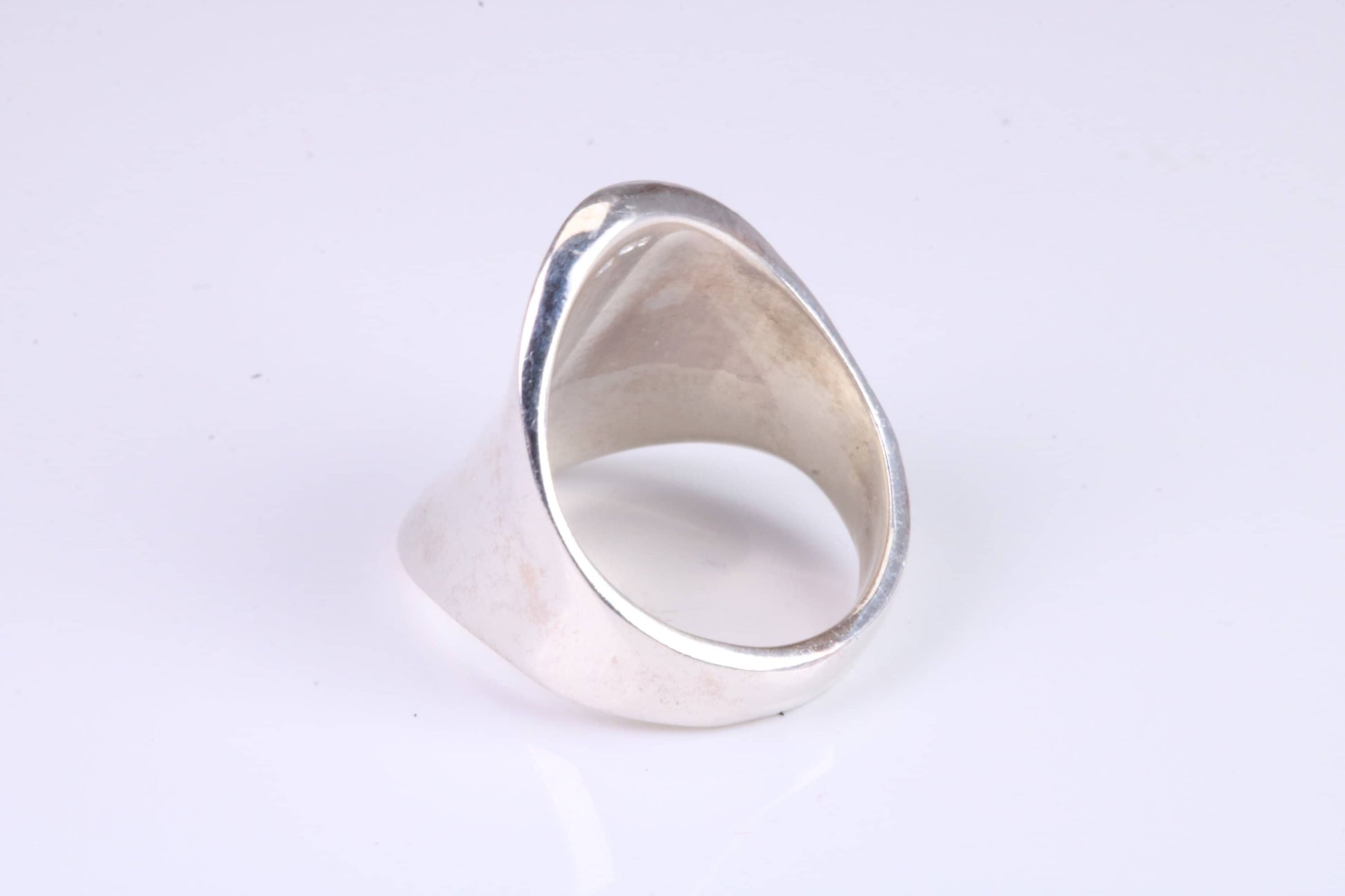 Saddle ring, made from solid cast silver, British Hallmarked