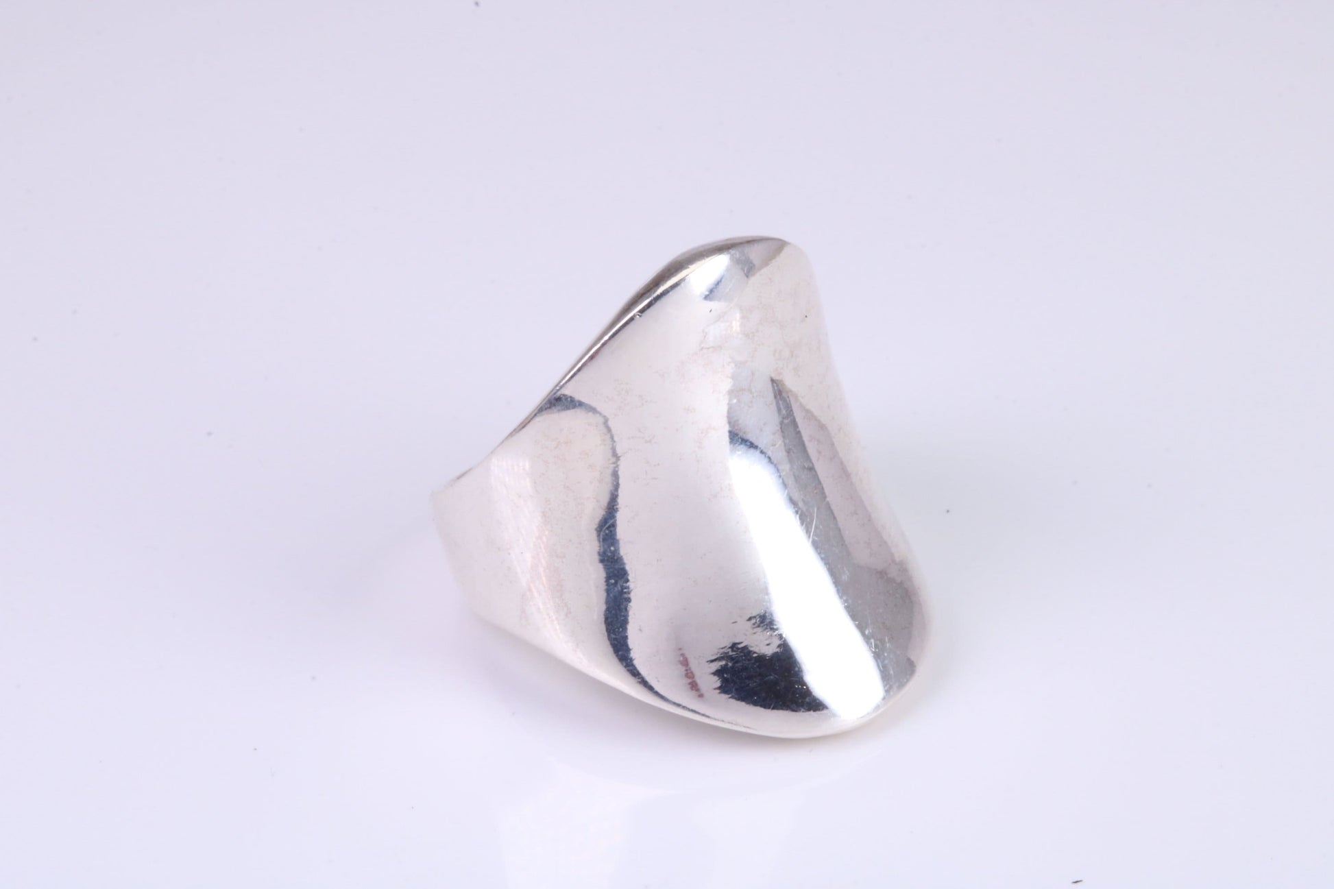 Saddle ring, made from solid cast silver, British Hallmarked