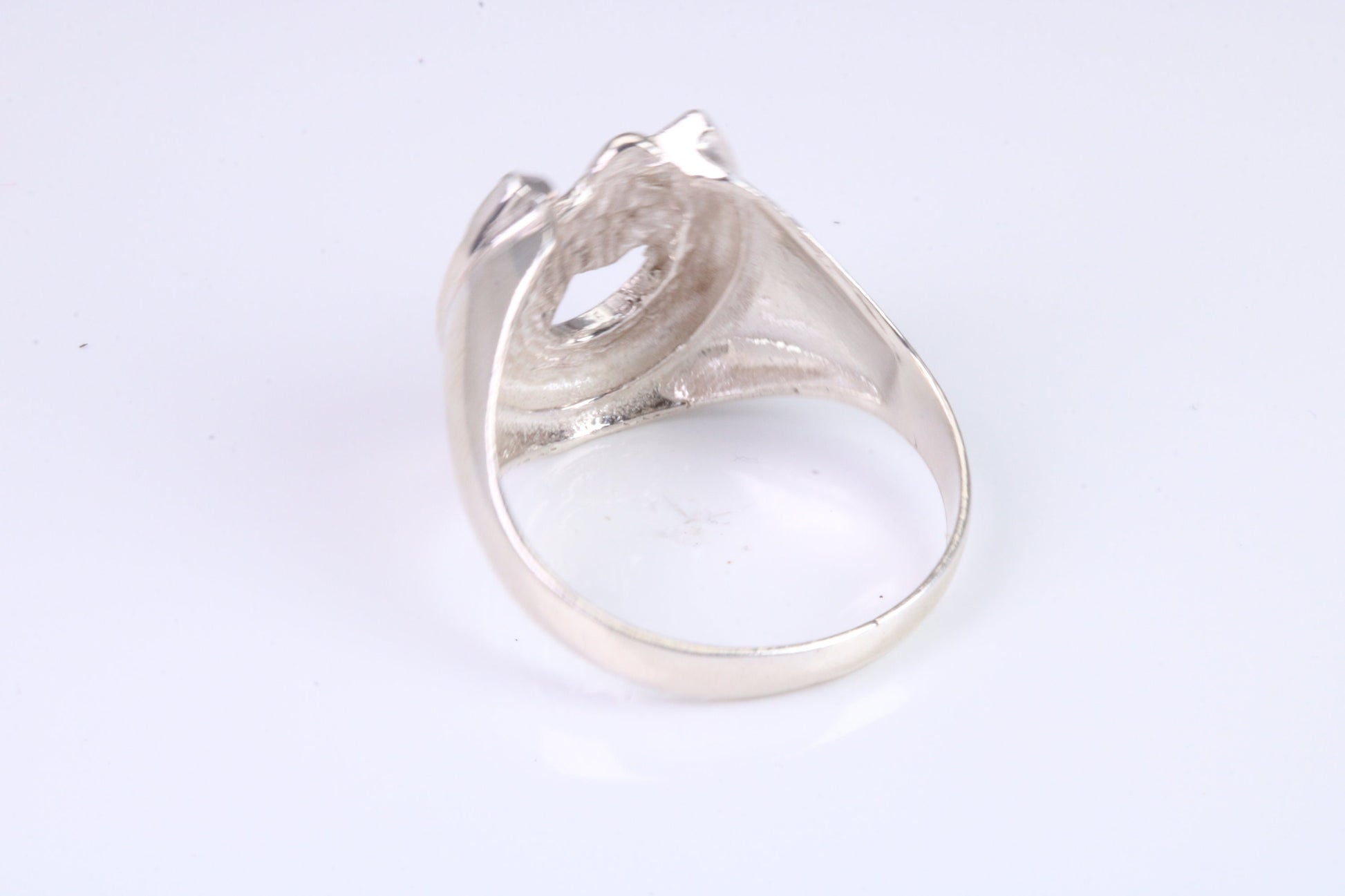 Horse Shoe ring, made from solid cast silver with high polished finish
