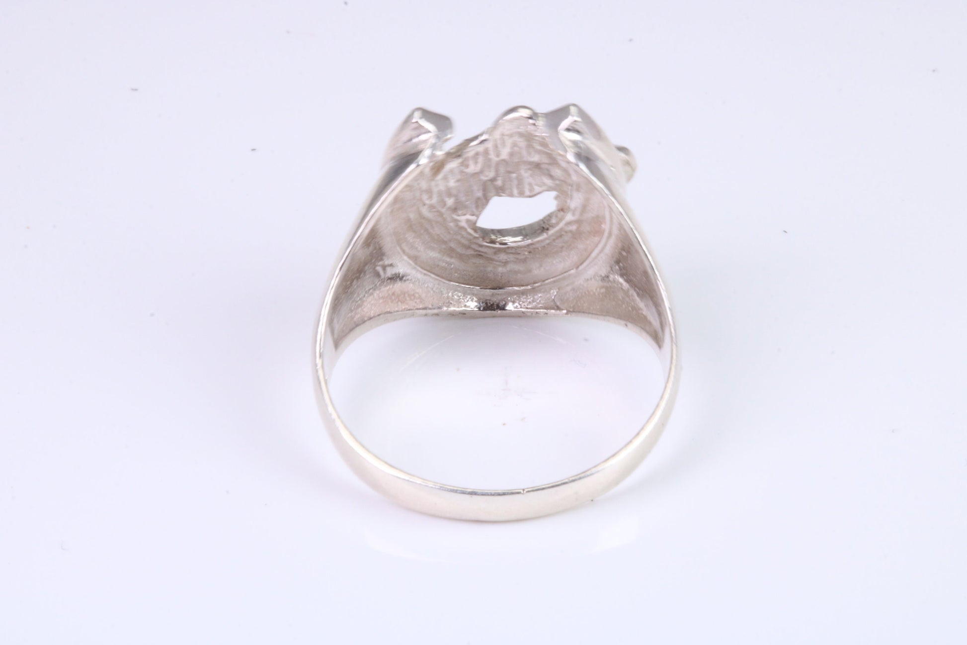 Horse Shoe ring, made from solid cast silver with high polished finish