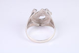 Horse Shoe ring, made from solid cast silver with high polished finish