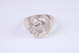 Horse Shoe ring, made from solid cast silver with high polished finish