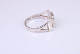 Dainty Mum ring, made from solid cast silver with high polished finish