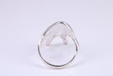 Hand ring, made from solid cast silver