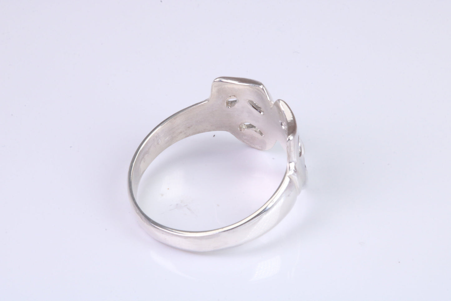 Happy and Sad Mask Ring, made from solid cast silver