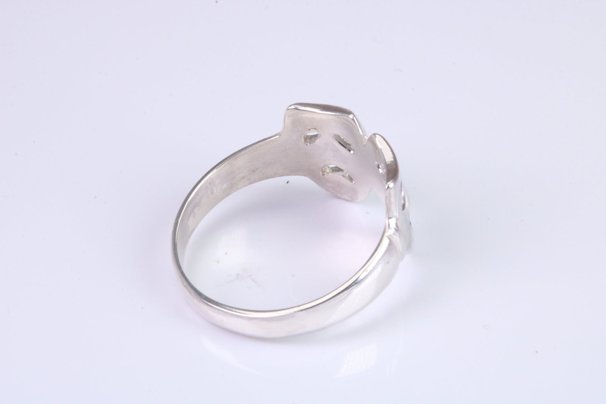 Happy and Sad Mask Ring, made from solid cast silver
