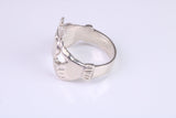 Simple Claddagh Ring, made from solid cast silver with high polished finish