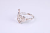 Snake ring, solid silver with high polished finish