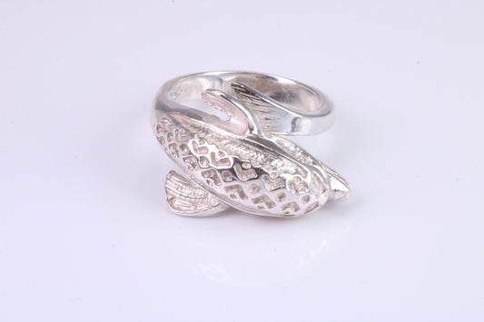 Dolphin Ring, made from solid cast silver