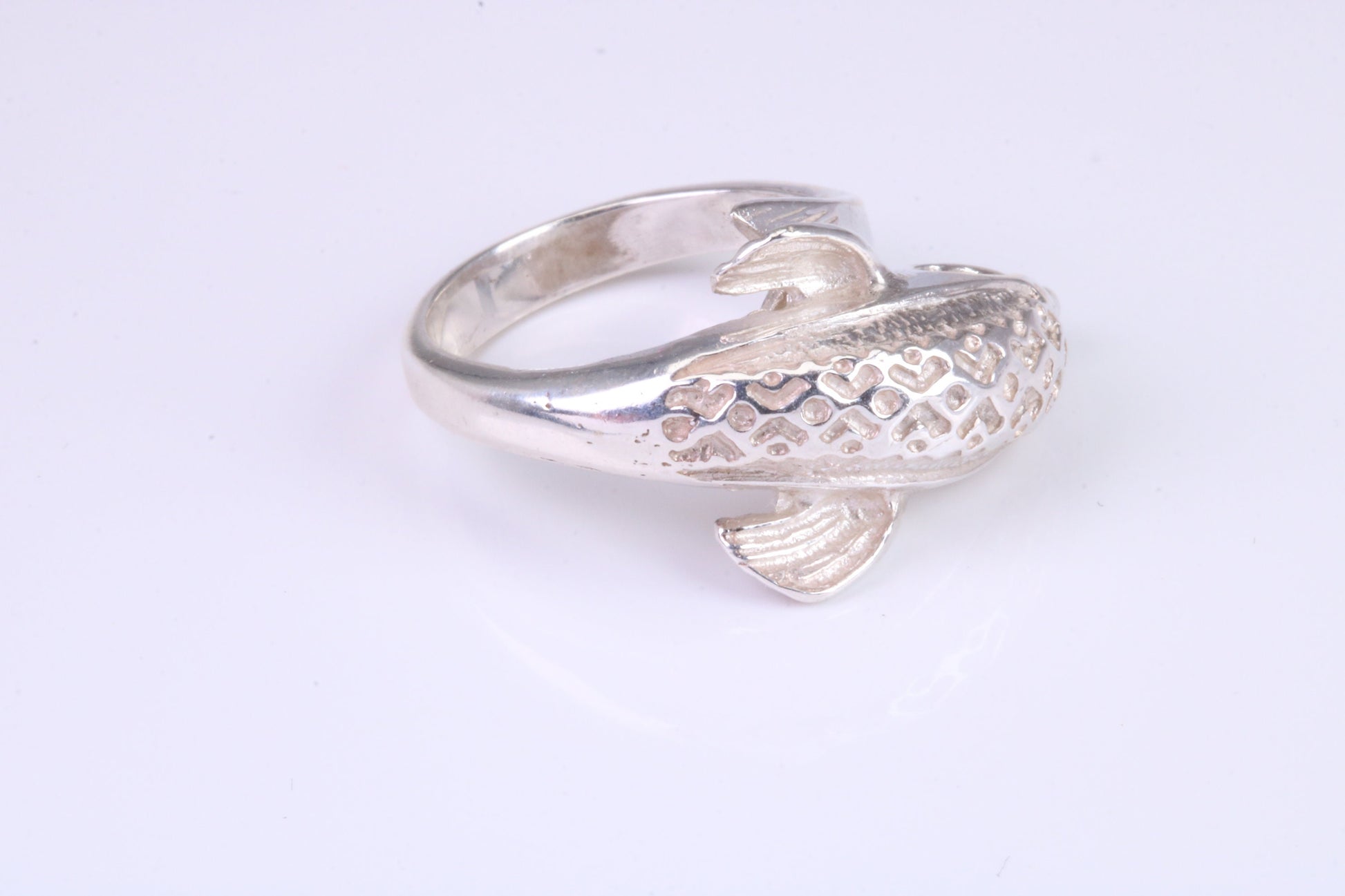 Dolphin Ring, made from solid cast silver