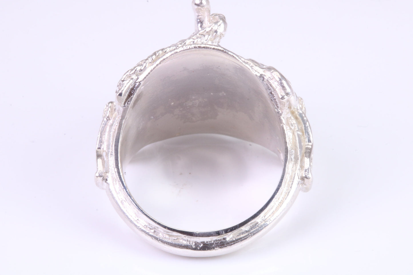 Very large and very very heavy Saddle ring, made from solid cast silver, British Hallmarked
